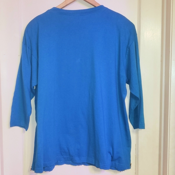 CH turquoise Southwestern 3/4 sleeve shirt 2X - Picture 5 of 6